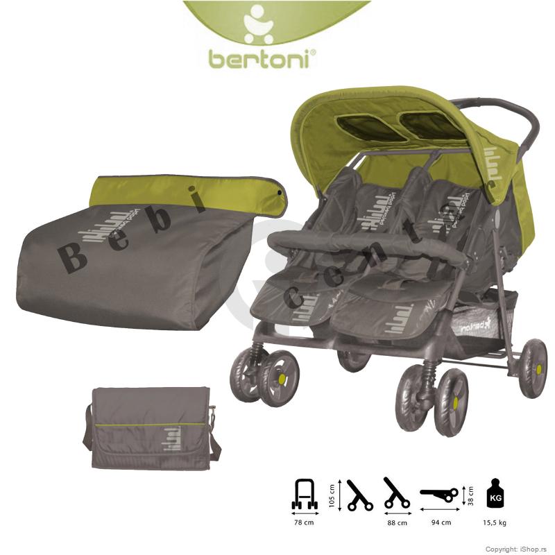 bertoni lorelli kolica za blizance twin ishop online prodaja
