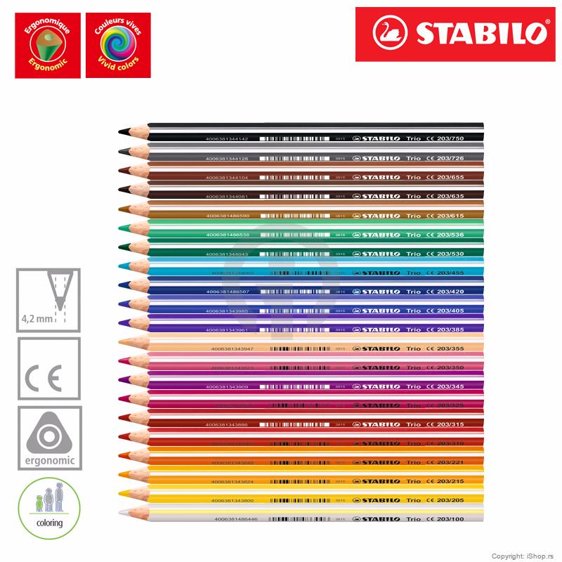 stabilo trio drvene bojice komadno ishop online prodaja