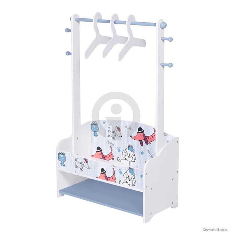 drveni stalak za dečiju odeću sa policama za odlaganje ishop online prodaja